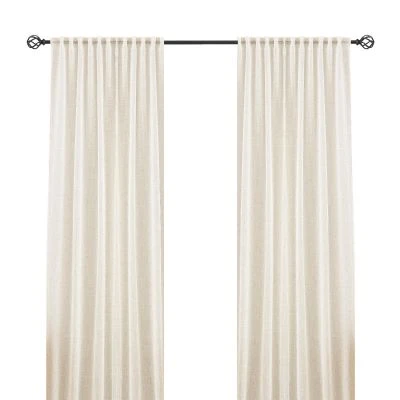 Estelle Beige 2x135x250 cm Pellavaverhokangas-ilme 2-pakka