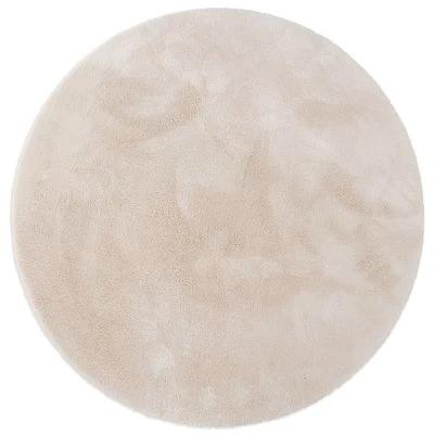 Pyöreä Fluffy Beige
