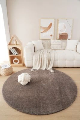 Pyöreä Fluffy Taupe