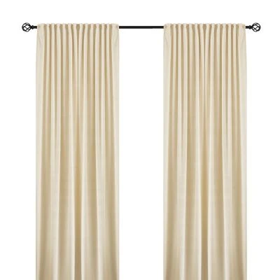 Samettiverho 2-pack Mathilde Beige