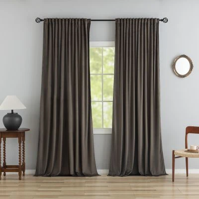 Samettiverho 2-pack Mathilde Taupe
