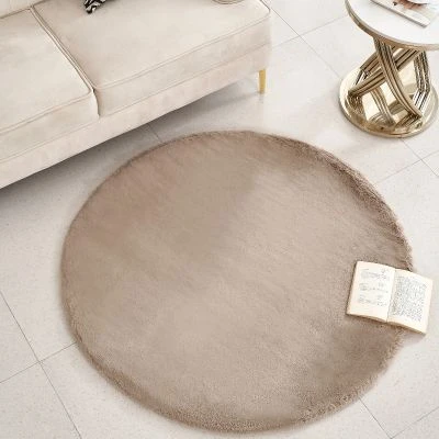 Pyöreä Rabbit Fur Taupe