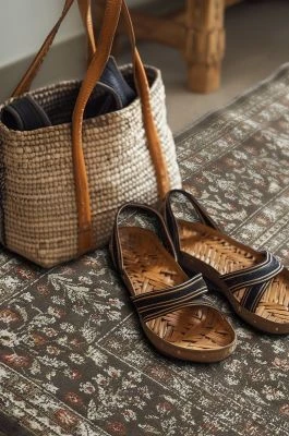 Viskoosimatto Marty Harmaa beige