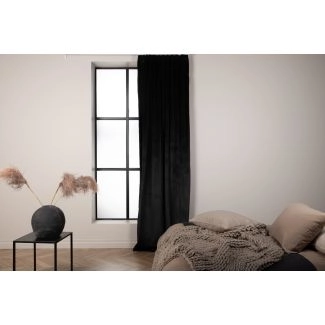 Lavendelvind Musta 2x135x250 cm Samettiverho 2-pack