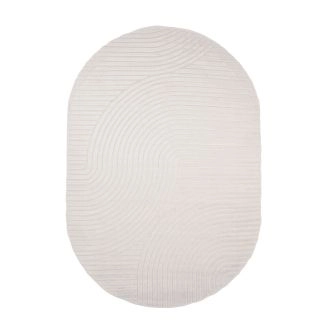 Hilda Ovaali Valkoinen Ryijymatto