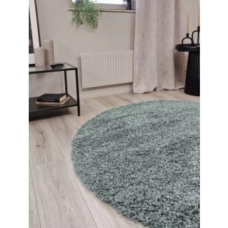 Pyöreä Komon Vihreä Ryijymatto