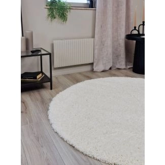 Pyöreä Komon Valkoinen Ryijymatto