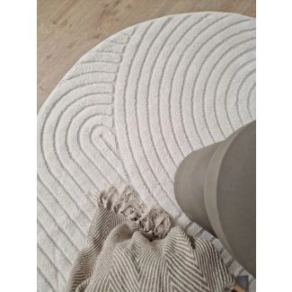 Pyöreä Lior Valkoinen Wilton-matto