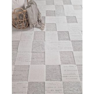 Juoksija Elarra Draxen Harmaa/Valkoinen Moderni Matto