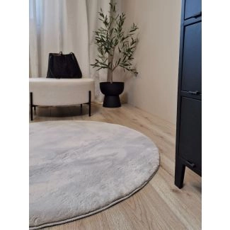 Pyöreä Eline Harmaa Ryijymatto