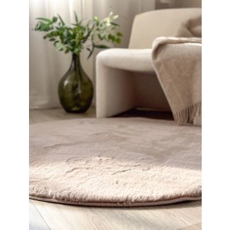 Rund Matta Eiderelle Taupe