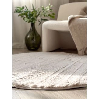 Pyöreä Eiderelle Luonnollinen Pehmeä Turkis-look Matto