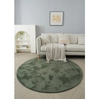 Pyöreä Cat Vihreä Pestävä Turkismatto