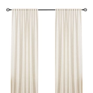 Estelle Beige 2x135x250 cm Pellavaverhokangas-ilme 2-pakka