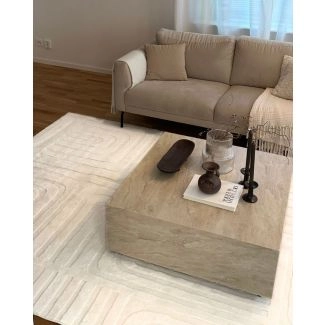 Pestävä Pehmeä Ryijymatto Fuzzy Vega Offwhite