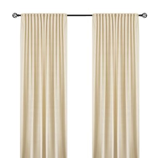 Samettiverho 2-pack Mathilde Beige