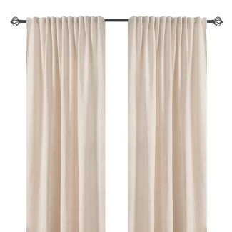 Rumsförmörkande Sammetsgardin 2-pack Nancy Offwhite