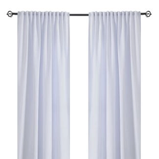 Rumsförmörkande Sammetsgardin 2-pack Nancy Vit