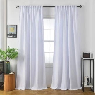 Rumsförmörkande Sammetsgardin 2-pack Nancy Vit