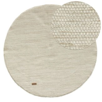 Pyöreä Norrsken Beige Villamatto