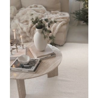 Pyöreä Norrsken Offwhite Villamatto