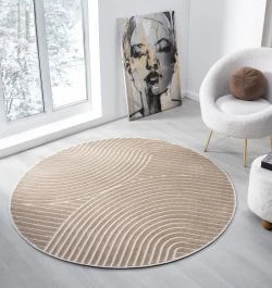 Pyöreä Bella Spin Tumman Beige