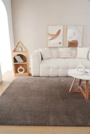 Pestävä Pehmeä Ryijymatto Fluffy Taupe