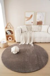 Pyöreä Fluffy Taupe