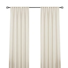 Ellinor Beige 2x135x250 cm Pellavaverhokangas-ilme 2-pakka