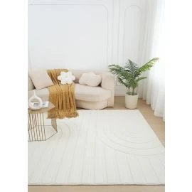 Pestävä Pehmeä Ryijymatto Fuzzy Lumo Offwhite