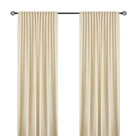 Samettiverho 2-pack Mathilde Beige