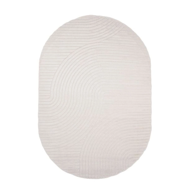 Hilda Ovaali Valkoinen Ryijymatto