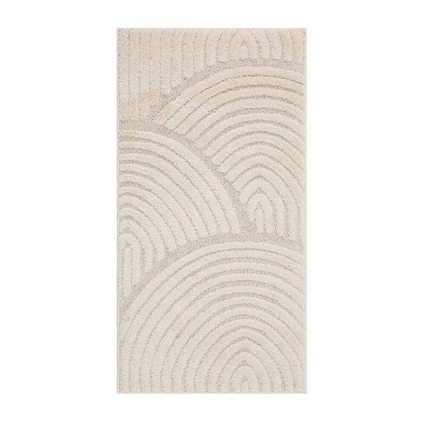 Juoksija Forell Wave Valkoinen Moderni Matto