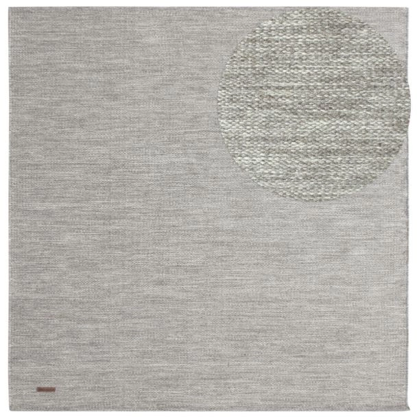 Kvadrat matta Lunda Ljusgrå