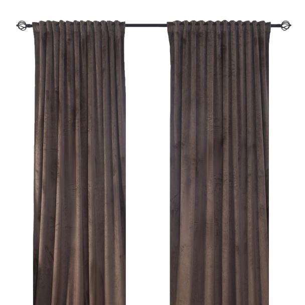 Samettiverho 2-pack Mathilde Ruskea