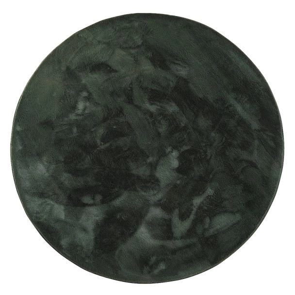 Pyöreä Rabbit Eco Tummanvihreä Turkismatto