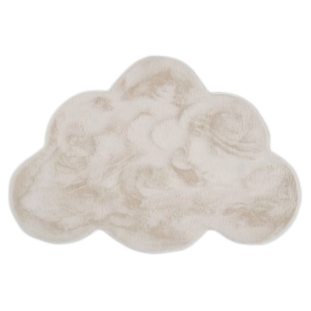 Rabbit Cloud Vaalean Beige 80x120 cm Lasten Matto Pehmeä Turkisilme