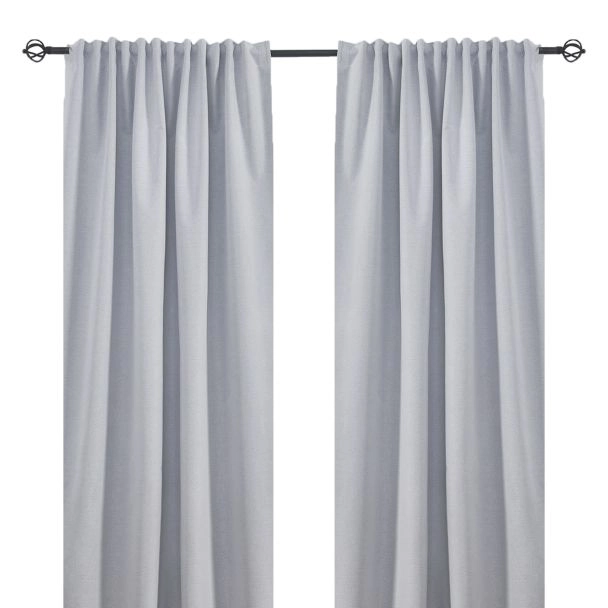 Solfritt Vit 2x135x250 cm Mörkläggande Gardin 2-pack