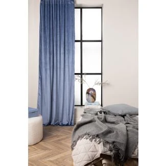 Lavendelvind Sininen 2x135x250 cm Samettiverho 2-pack