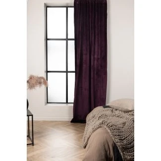 Lavendelvind Violetti 2x135x250 cm Samettiverho 2-pack