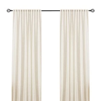 Estelle Beige 2x135x250 cm Pellavaverhokangas-ilme 2-pakka