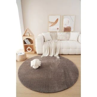 Pyöreä Fluffy Taupe