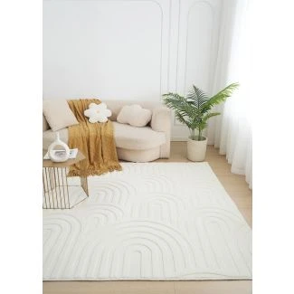 Pestävä Pehmeä Ryijymatto Fuzzy Soma Offwhite