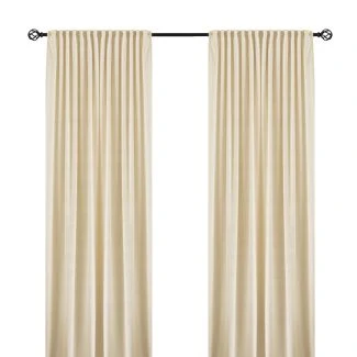 Samettiverho 2-pack Mathilde Beige