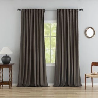 Samettiverho 2-pack Mathilde Taupe