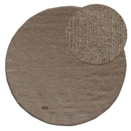 Pyöreä Dalen Ruskea Villamatto