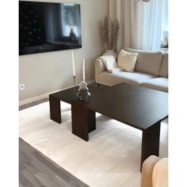 Pehmeä Turkis-look Matto Glossy Offwhite