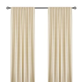 Samettiverho 2-pack Mathilde Beige