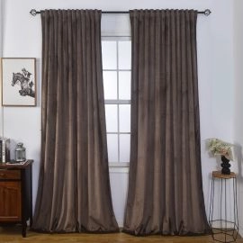 Samettiverho 2-pack Mathilde Ruskea
