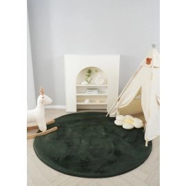 Pyöreä Rabbit Eco Tummanvihreä Turkismatto